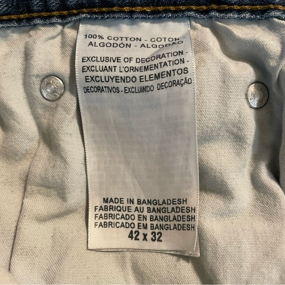 Denizen from Levi’s Men’s Light Wash Blue Cotton 285 Relaxed Jeans Size 42/32 - Picture 3 of 4